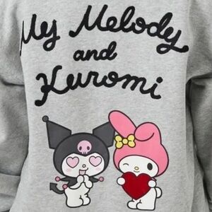FOREVER 21 Hello Kitty My Melody & Kuromi Girls Zip Hoodie Sweatshirt Size 13/14